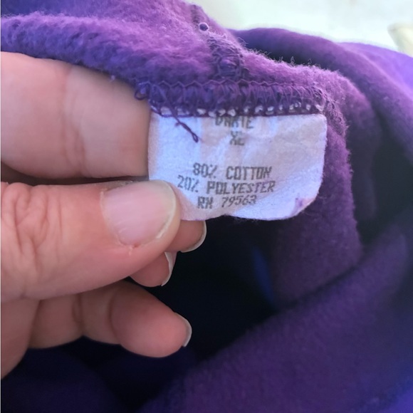 Vintage 90’s Purple San Francisco Graphic Hoodie XL - Picture 10 of 12